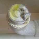 Wasserleitung mit Kalkablagerung